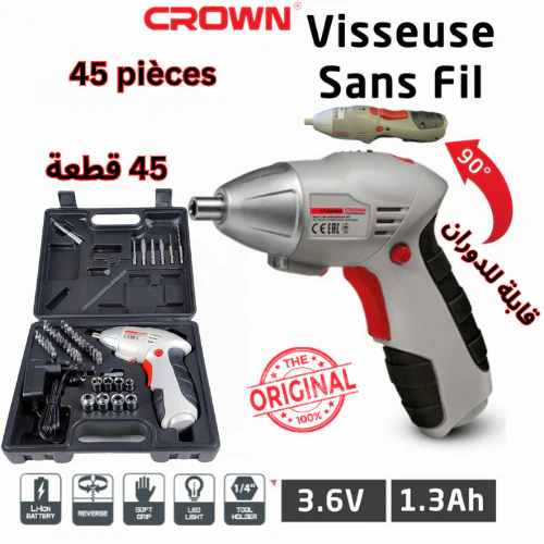 Tournevis électrique 3.6V CROWN | CT22024